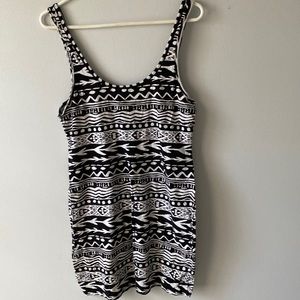 VS Pink Tribal print tank top dress/beach cover up Size Lg
